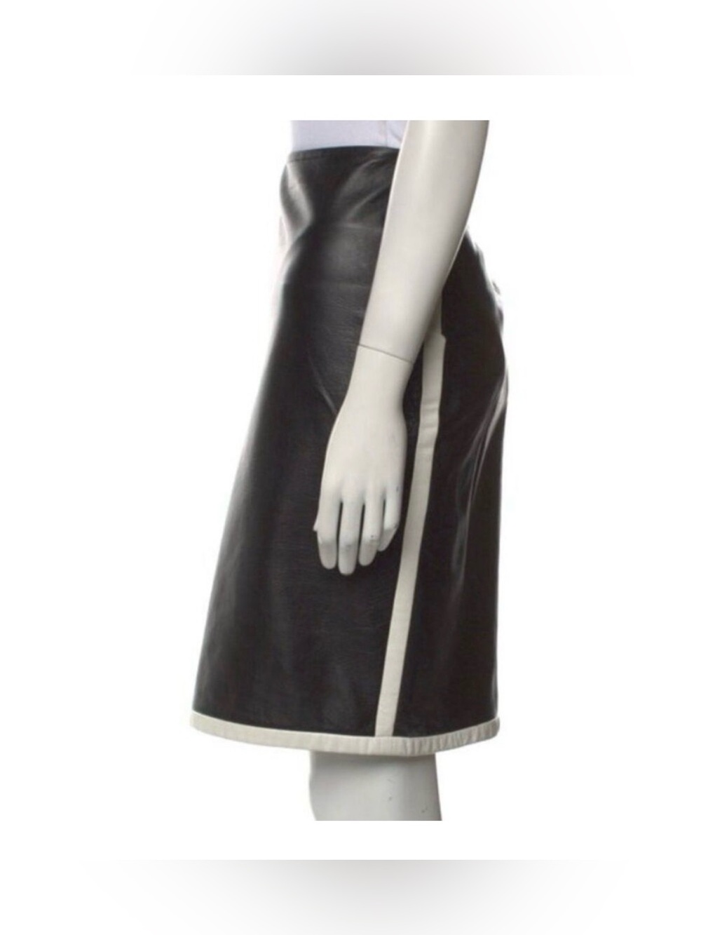 2 ITEM BUNDLE Ralph Lauren Skirt Purple Label Helmut Lang Skirt Black Leather 10
